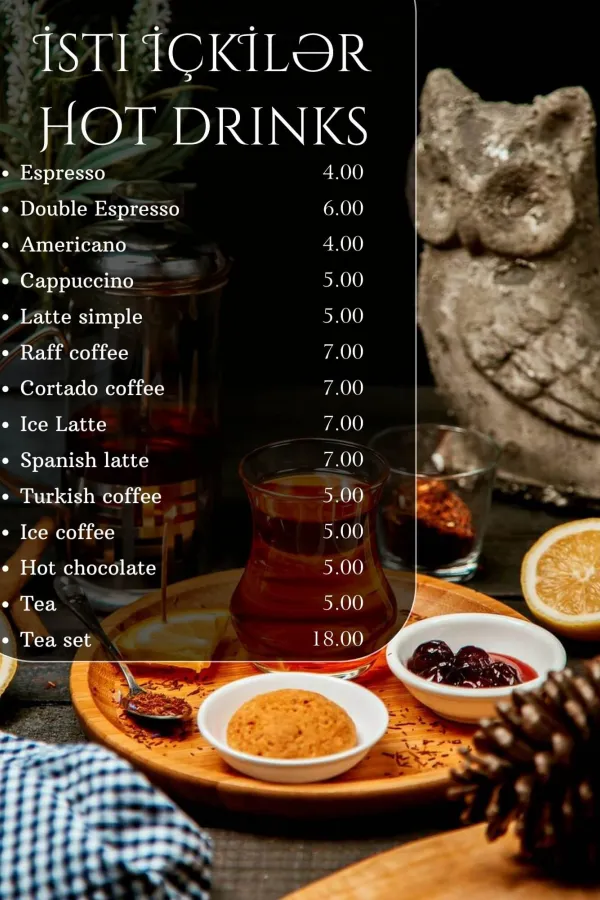 Alba Hotel | Alba Terrace | Hot Drink & Desserts