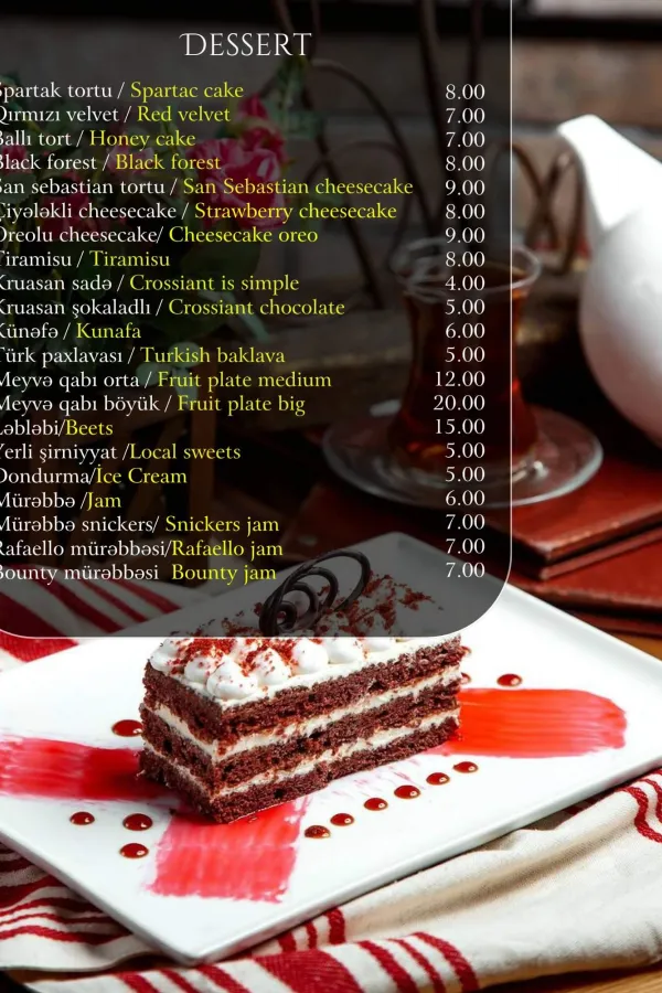 Alba Hotel | Alba Terrace | Hot Drink & Desserts